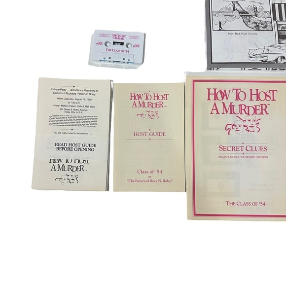 HOW TO HOST A MURDER Game THE CLASS OF '54 Vincent Price Murder Mystery Mint - Picture 6 of 11